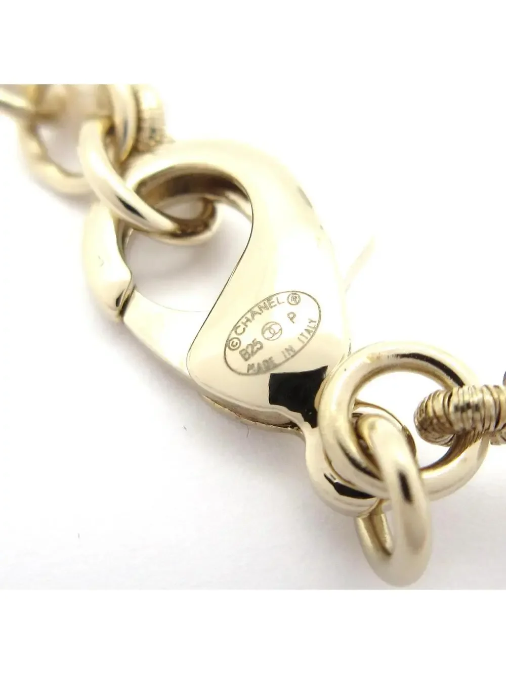 Chanel Cream Gold Clear Faux Pearl #343294C17B